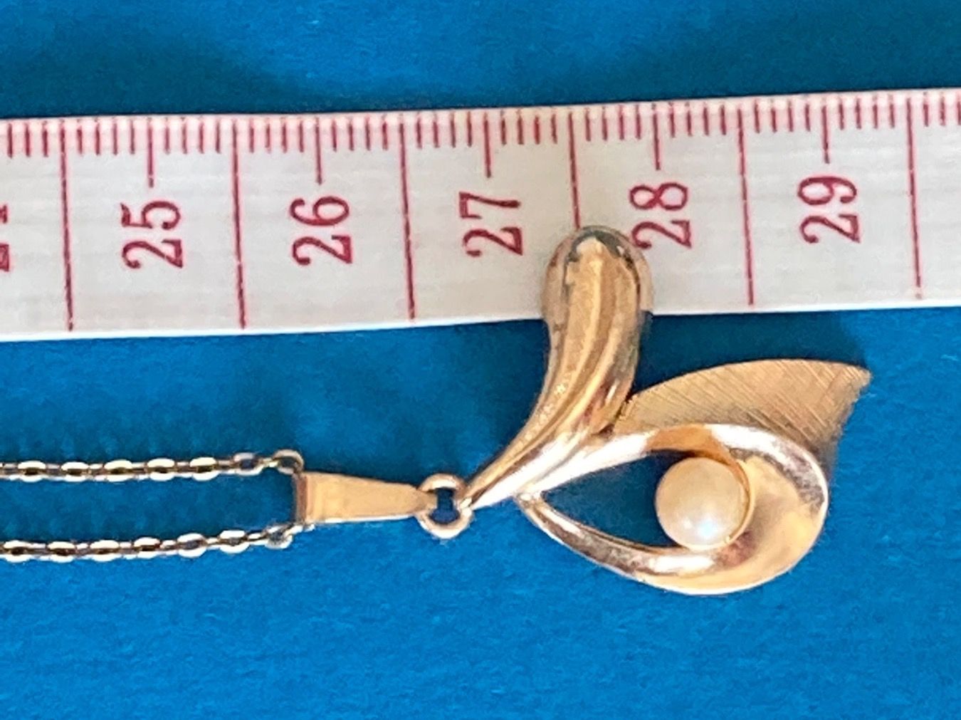 Catenine: Vergoldet Kette mit/ Perle (50) – Usato da Laufen venduto da Trendmarket 7