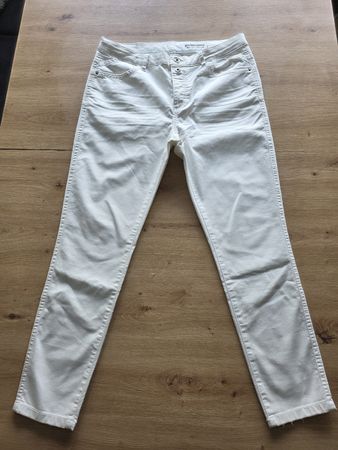 EDC Esprit Damen Hose Gr. 42/28, weiss, stretch
