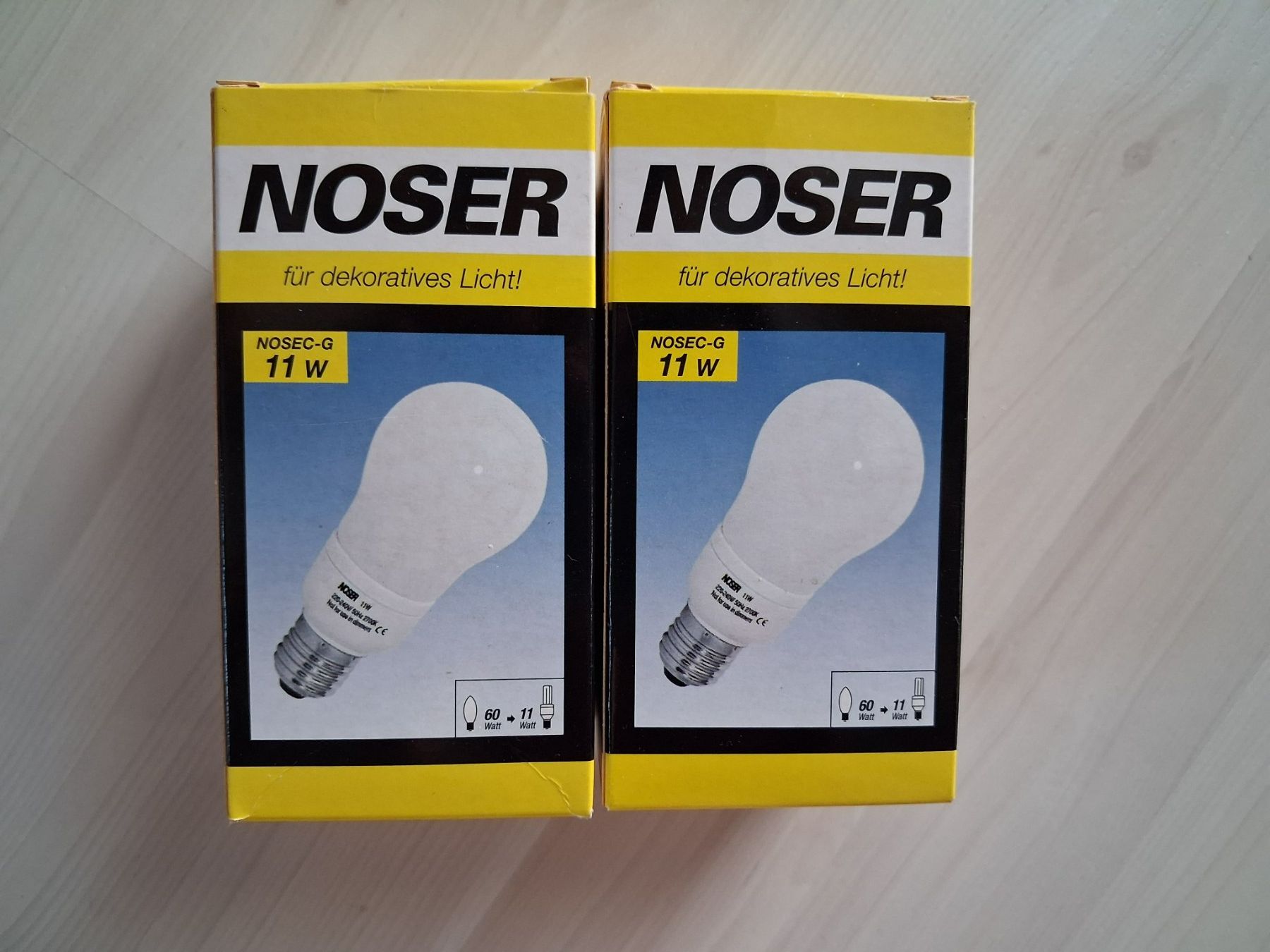 Lampes: 2 X SPARLAMPE GLÜHBIRNE 11 WATT E 27 – Neuf avec emballage d'origine à langnau par Santos1411