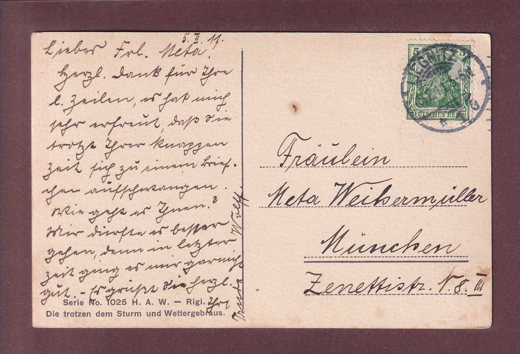 Ansichtskarten: Am RIGI - 1911 – Gebraucht aus Pully von nicecards 1