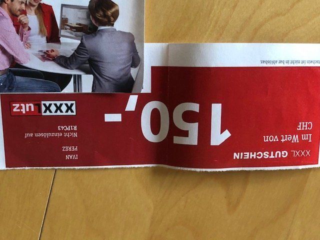 Gutschein XXXLutz von 150.- | Kaufen auf Ricardo