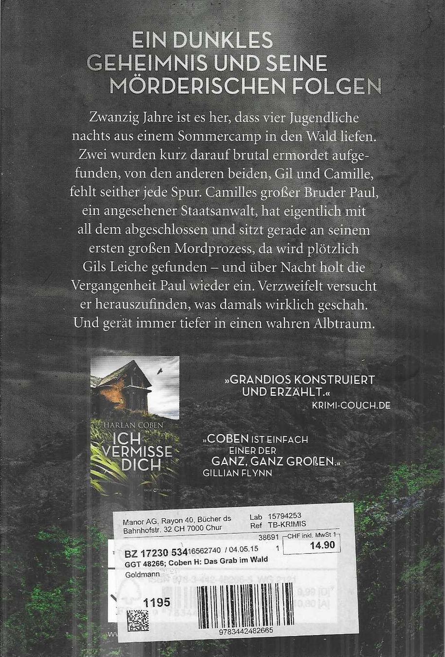 Libri: Harlan Coben - Das Grab im Wald – Nuovo (secondo la descrizione) da Flims - Dorf venduto da Stagediver 1
