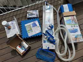Intex Pool rechteckig 2.6x1.6m mit Pumpe und Zubehör