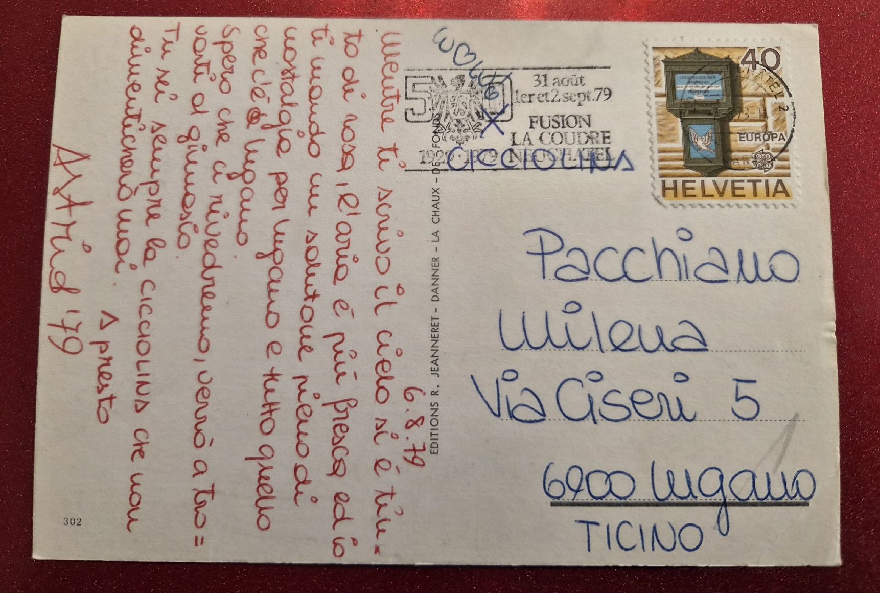 Cartoline postali: Neuchâtel La Nuit, Nachtansicht 1979 – Usato da Melchnau venduto da Arthurius 1