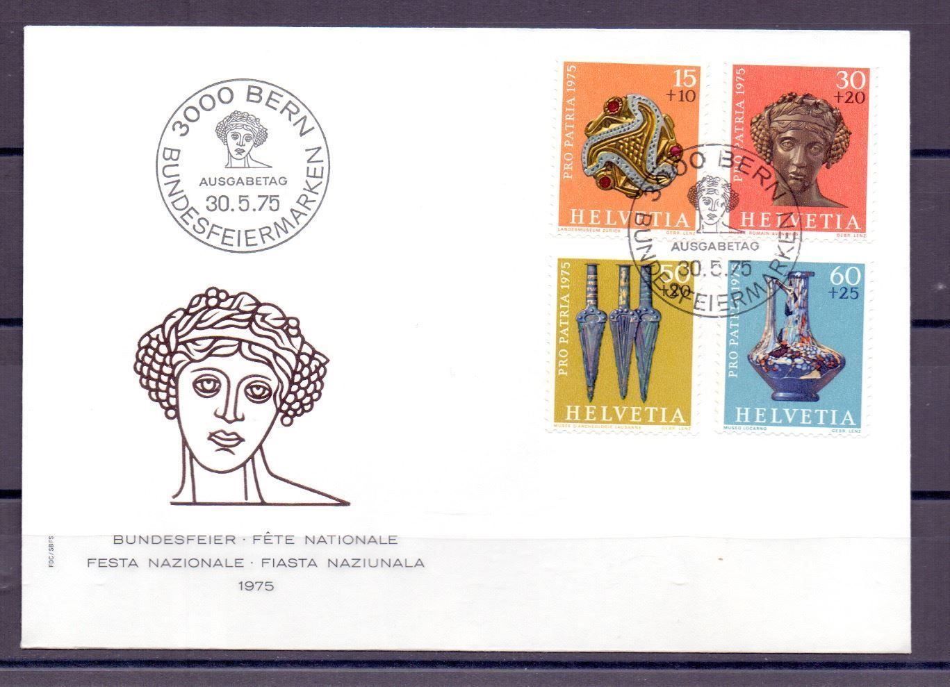 Tutti i francobolli: CH FDC Pro Patria Satz 1975 – Nuovo e nell'imballaggio originale da Koblenz venduto da Markenhimmel