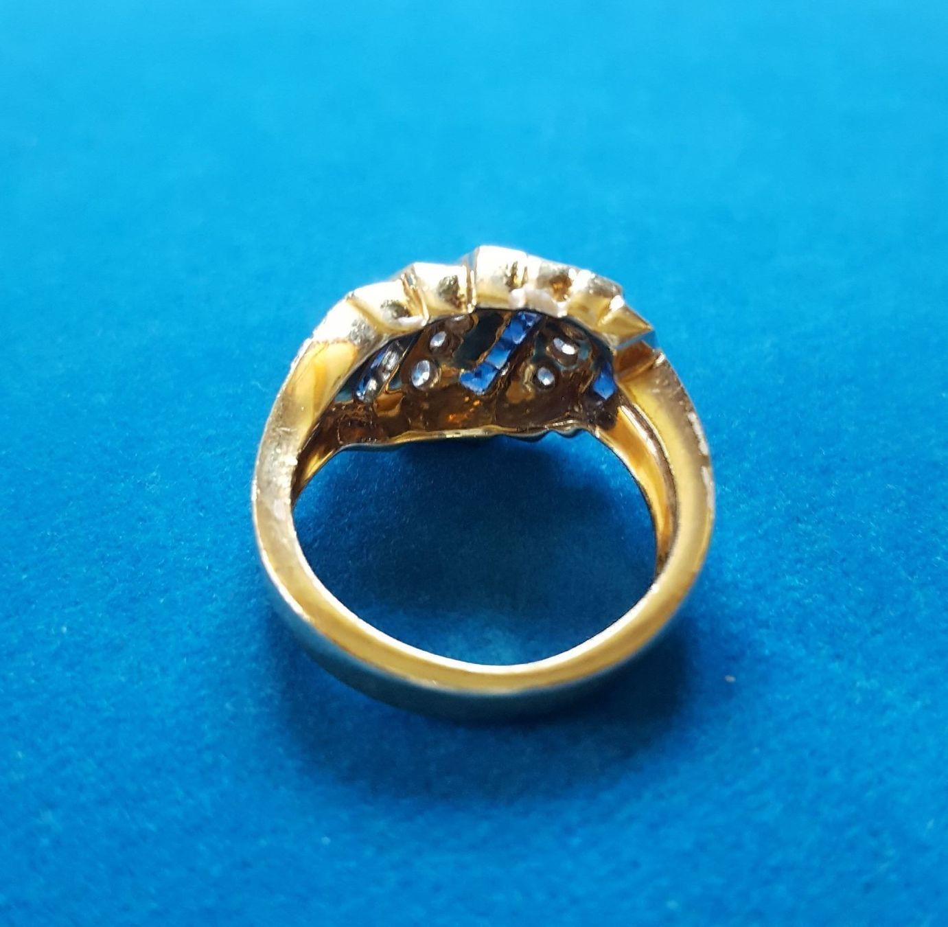 Anelli: Gold 750 Massiv Brillanten/Saphire Ring – Usato da Wald ZH venduto da Aniade 9