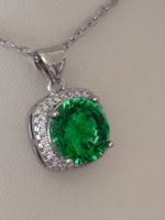 Luxus Elegante Zirkonia Kette Farbe : Silber weiss Grün