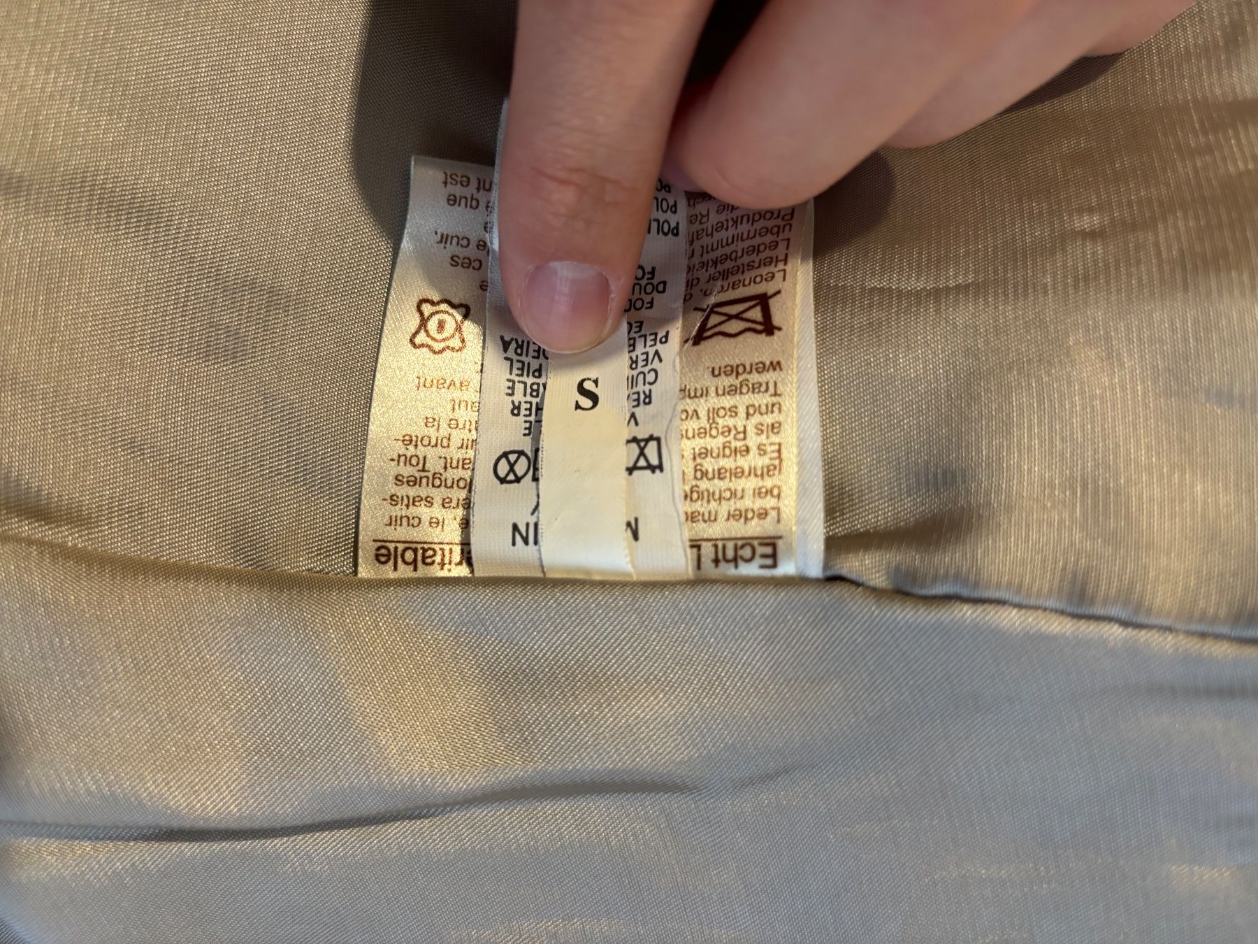 Giacche: Leonardo beige/graue Lederjacke – Usato da Duebendorf venduto da tom_lp2m 3
