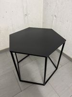 Stylischer Couchtisch Sechseckig Schwarz Metall