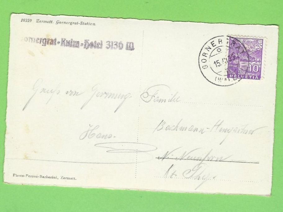Cartoline postali: Zermatt,  Gornergrat-Station – Usato da Zürich venduto da t24_de 1