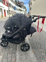 Kinderwagen Zwillingswagen mit Zubehör