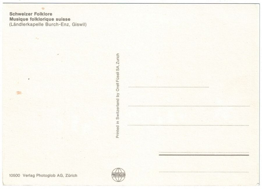 Cartoline postali: Ländlerkapelle Burch-Enz, Giswil – Usato da Frauenfeld venduto da POML 1