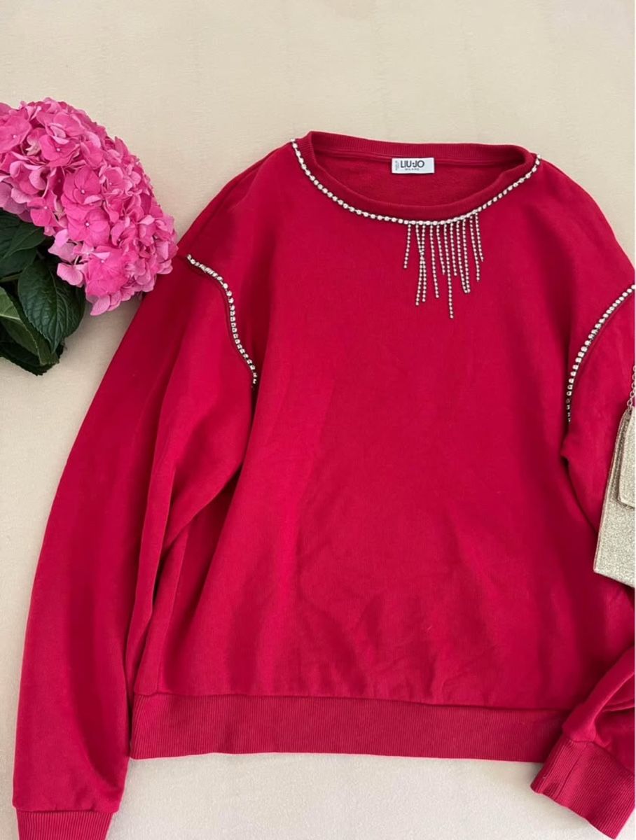 Liu Jo Maglioni & Felpe: Liu Jo Pullover, rot, Grösse S, neuwertig, mit Strass! – Usato da Burgdorf venduto da lin_g59z 1