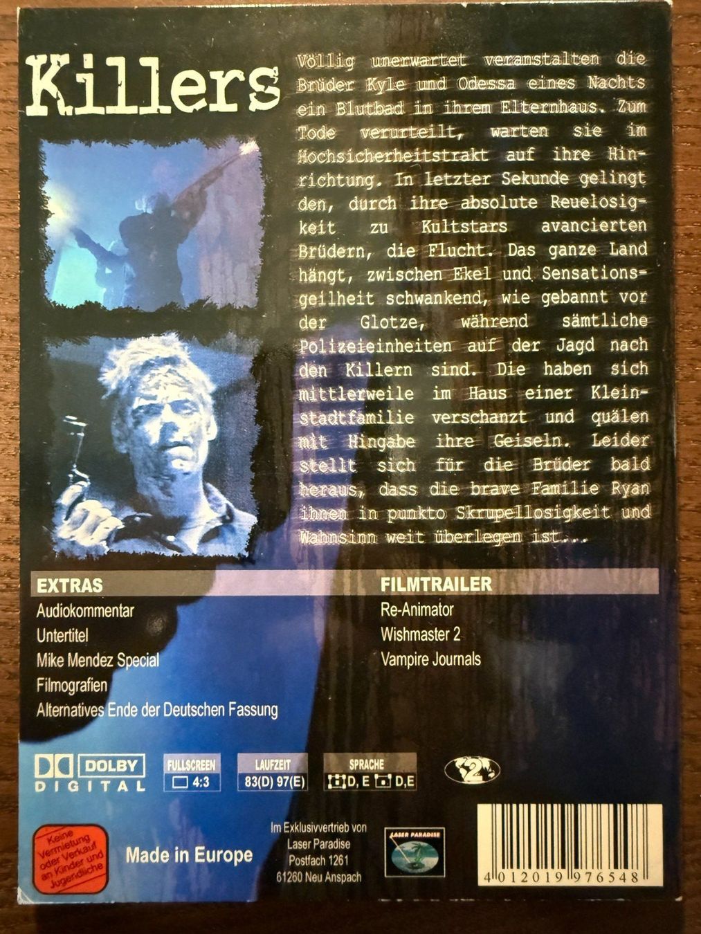 Tutti i DVDs: Mike Mendez’ Killers – Usato da Zürich venduto da FilmFreunde 1