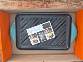 Le Creuset Grillplatte Gusseisen Bleu Riviera 32cm NP: 149.-