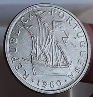 PORTUGAL 5 ESCUDOS 1980