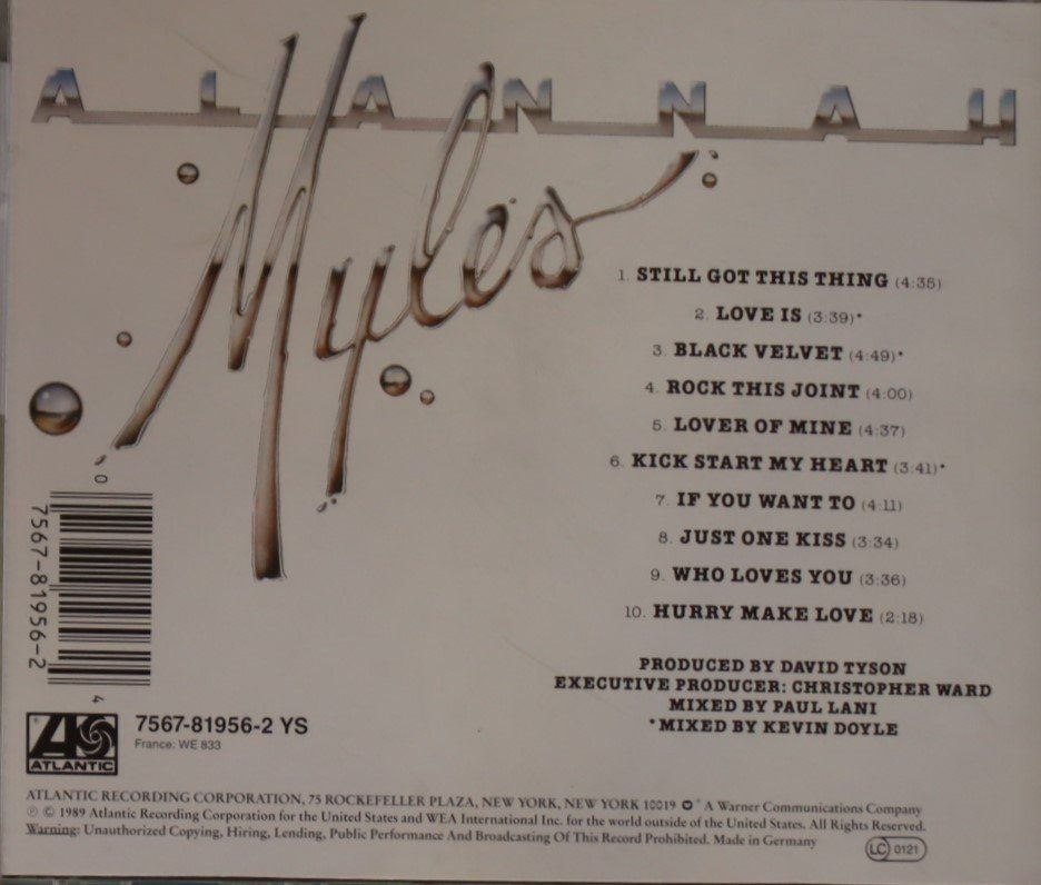 CD: Alannah Myles -Nr 1 – Usato da Luzern venduto da CONTENTI 2