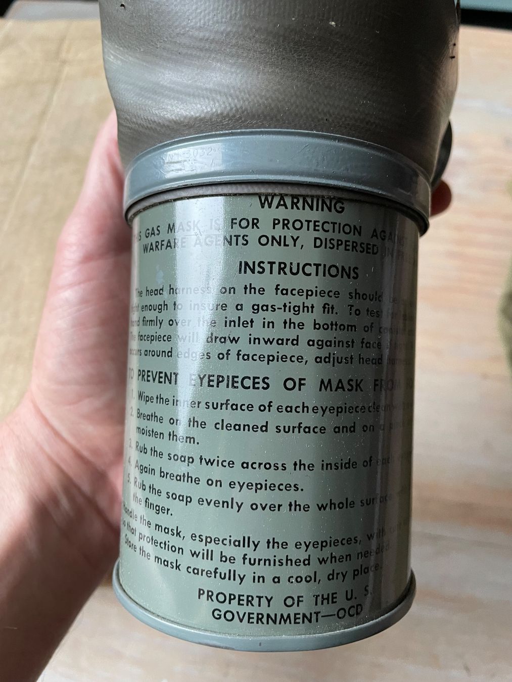 US Army Uniformi: Original WW2 us Gas Mask 1942 – Usato da Oberbütschel venduto da Woodie2005 2