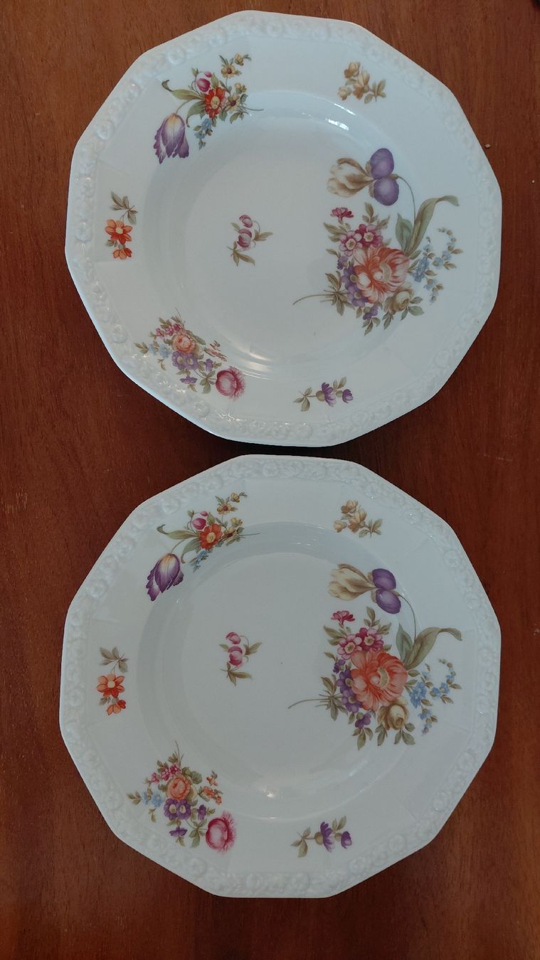Rosenthal Piatti: Rosenthal, Maria bunt, 2 Suppenteller – Usato da Pratval venduto da AdK