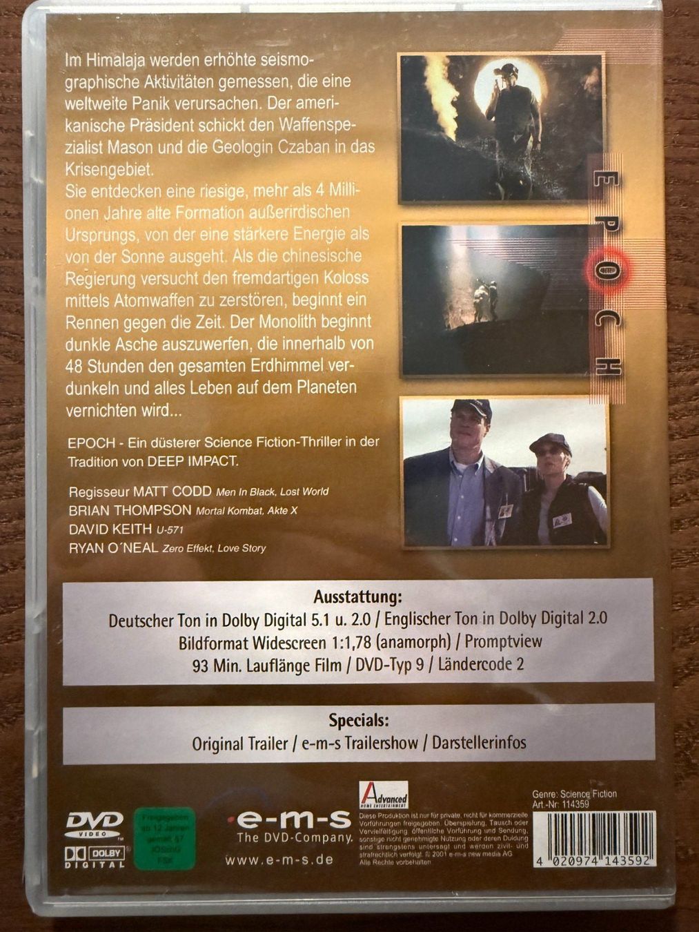 Tutti i DVDs: Epoch - Der Tag des jüngsten Gerichts – Usato da Zürich venduto da FilmFreunde 1