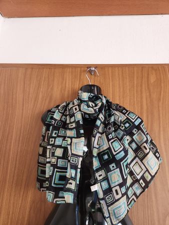 Foulard 100% Soie multicolore carreaux taille unique