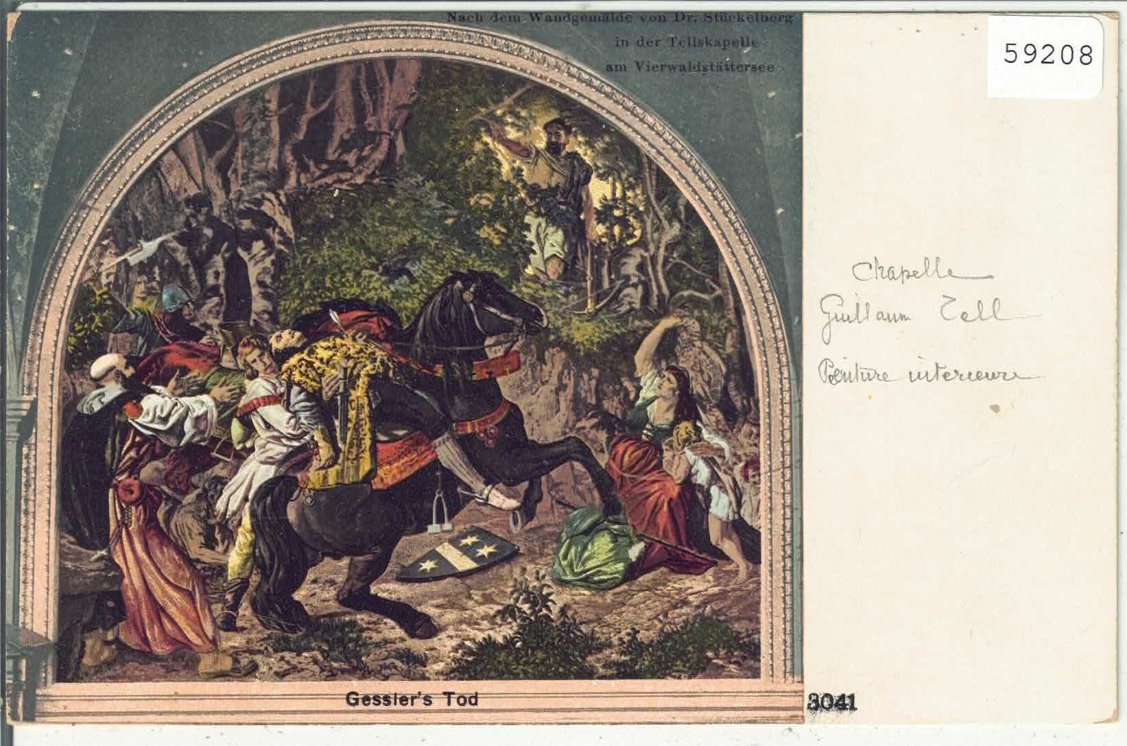 Cartoline postali: Gessler's Tod - Litho – Usato da Ettingen venduto da Kartenplanet