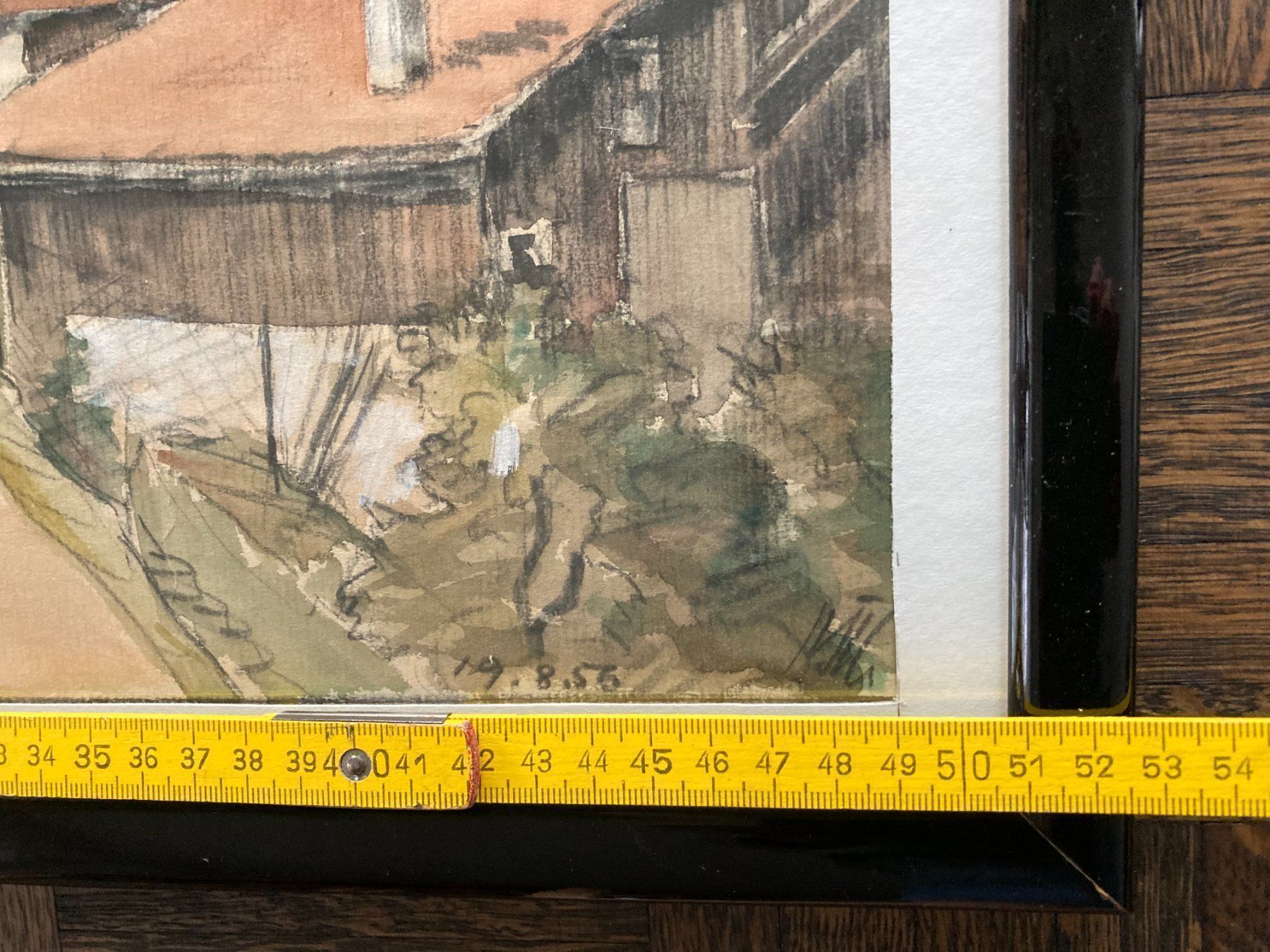 Dipinti: Landschaftsbild Kanton Bern sign. 19.08.1956 – Usato da Subingen venduto da ArtBead 7