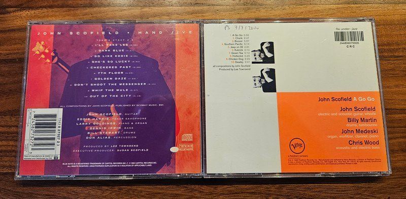 CD: 2 Jazz CDs: John Scofield: "Hand Jive", "A Go Go" – Usato da Zürich venduto da phillyboy2007 1