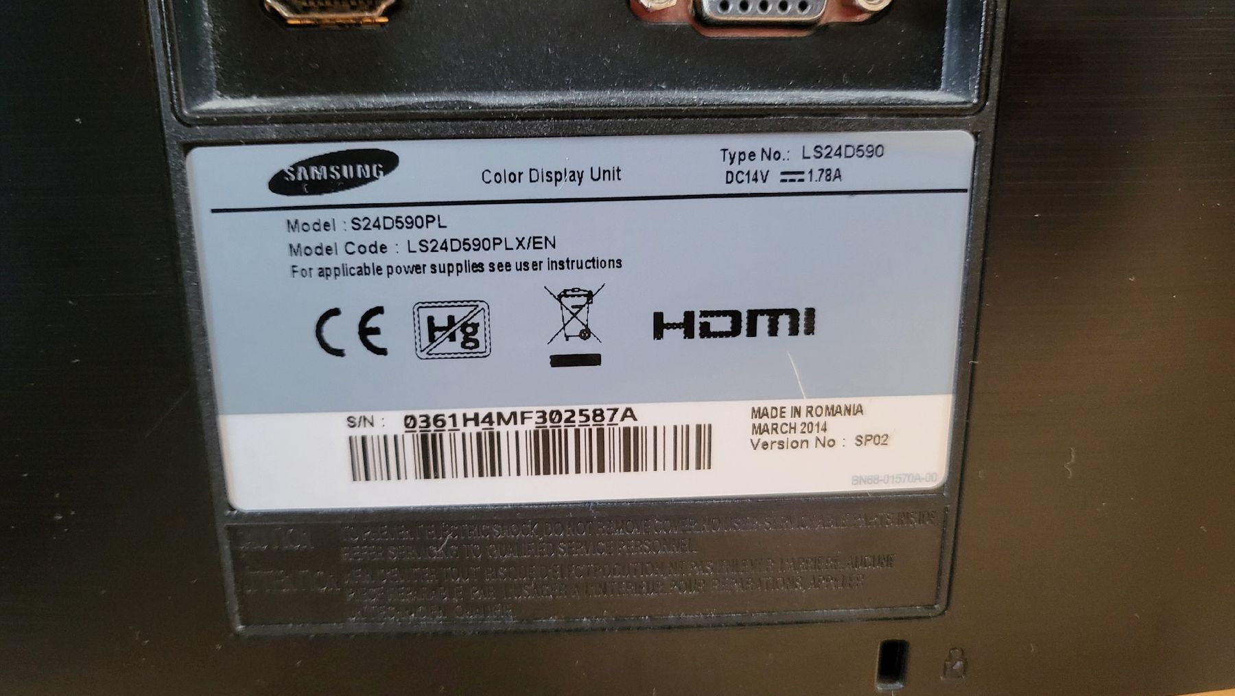 Samsung Monitore: Bildschirm Samsung S24D590PL – Gebraucht aus Liebefeld von AndreaSonnenblume 2