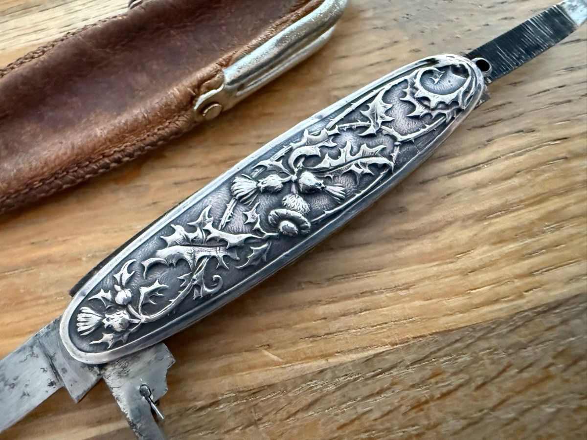 Taschenmesser: Antikes Taschenmesser Sackmesser mit Etui – Gebraucht aus Goldach von Messerguru