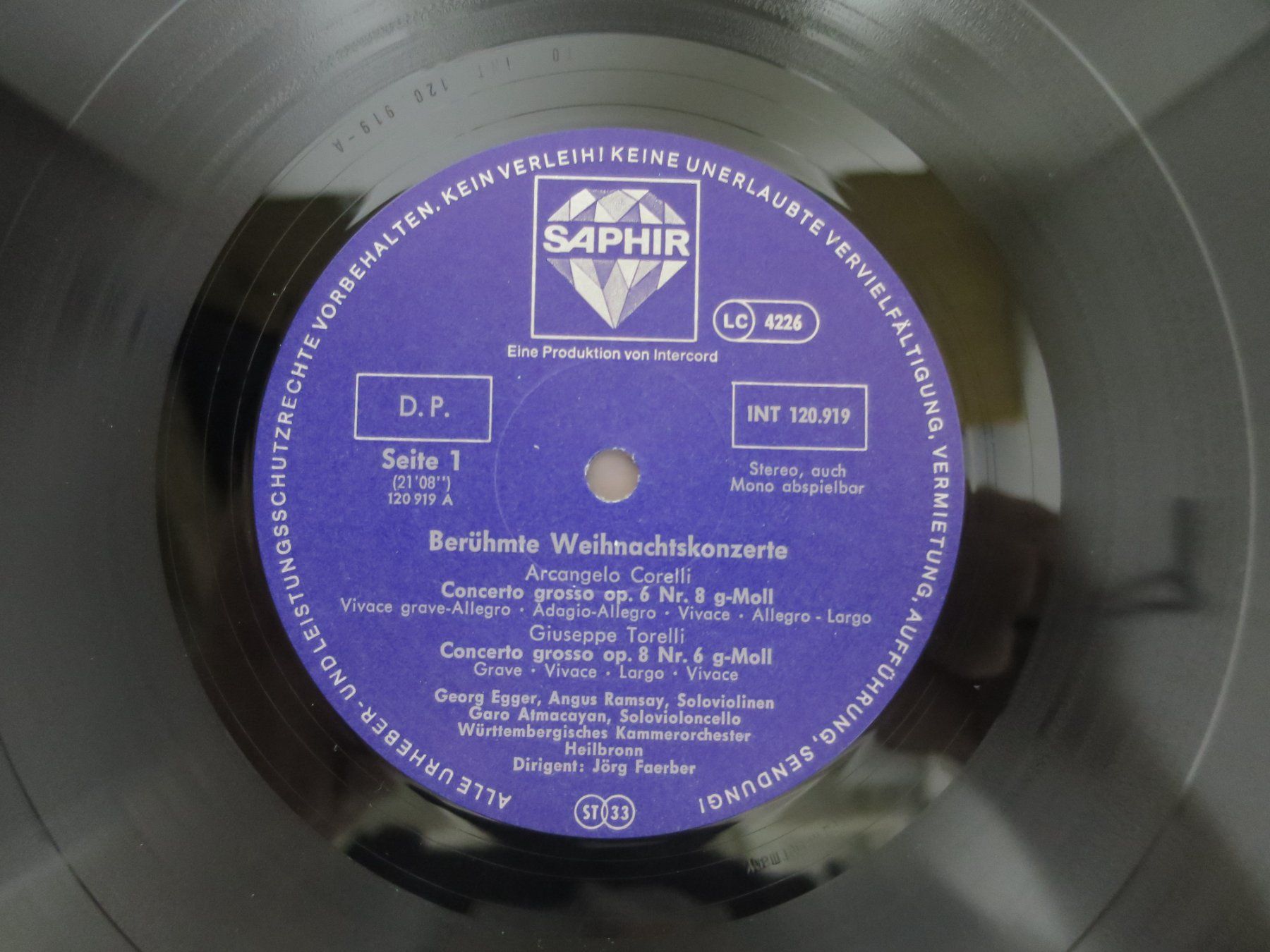 Dischi in vinile: Corelli, Torelli, Bach - Berühmte Weihnachtskonzerte (Vinyl) – Usato da Esslingen venduto da Lp4you 2