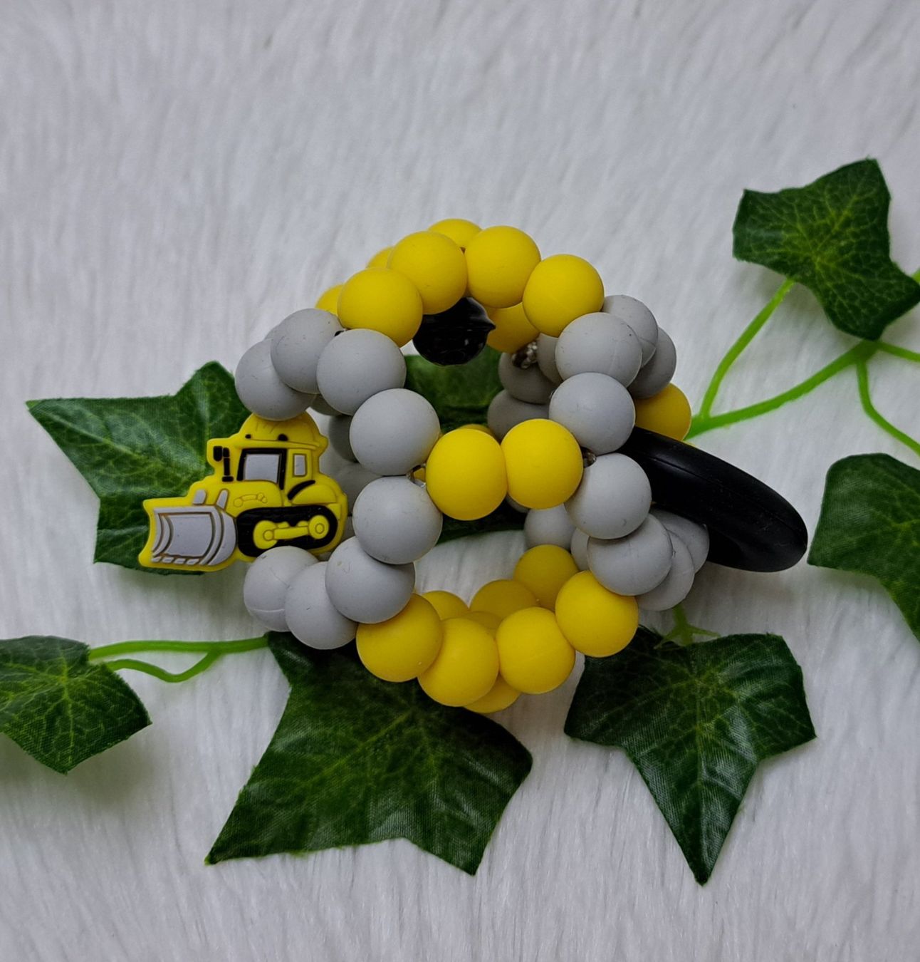 Succhiotti & catenelle porta ciuccio: Kleiner Motorikball/Greifball Bulldozer – Nuovo e nell'imballaggio originale da Oberurnen venduto da rotty80 2