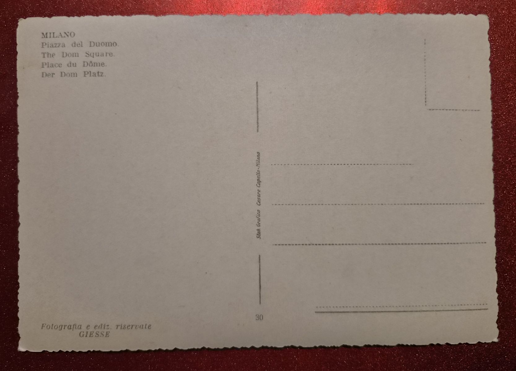 Cartoline postali: Milano Piazza del Duomo top – Nuovo (secondo la descrizione) da Melchnau venduto da Fishel 1