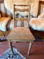antiker Holzstuhl um 1900 unbehandeltes Holz