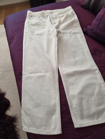 Jeans wide legs von H&M in weiss Gr44