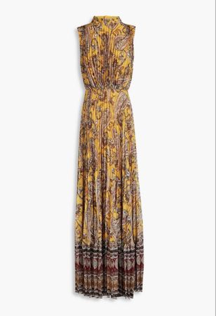 MIKAEL AGHAL Maxi Kleid Robe Plissee US4/36 neu NP 1200