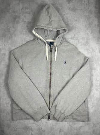Veste Ralph Lauren Grise à capuche / logo brodé bleu - XXL