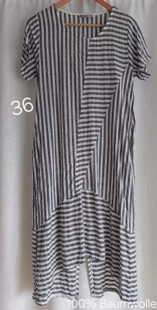 Streifenkleid, Gr. 36, 100% Baumwolle