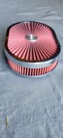 Luftfilter oval Sportluftfilter chrom für 5 1/8" Vergaser