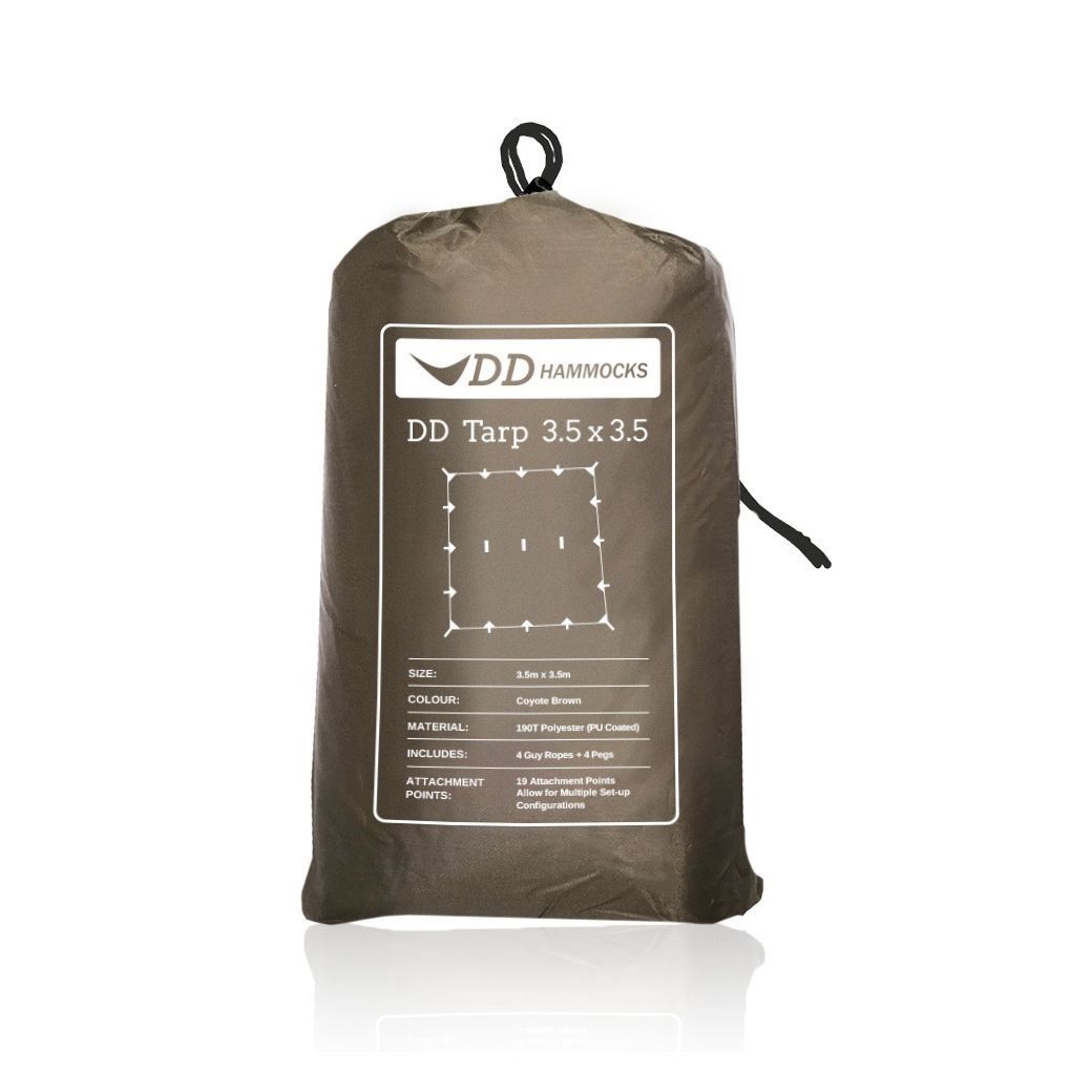 DD Hammocks Altro per Esercito: DD Hammocks Tarp 3,5 x 3,5 Meter braun – Nuovo e nell'imballaggio originale da Tulln venduto da HaengemattenShop