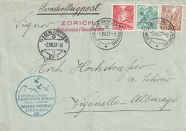 Flugpost Zürich Sion 1937