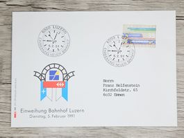 CL03 Enveloppe + Timbre Suisse 1991