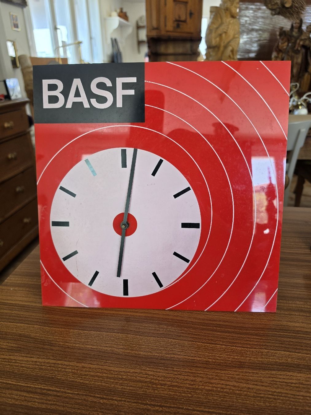 Stand- & Wanduhren: BASF Wanduhr rot Retro Design  – Gebraucht aus Mettlen von elios0888 4