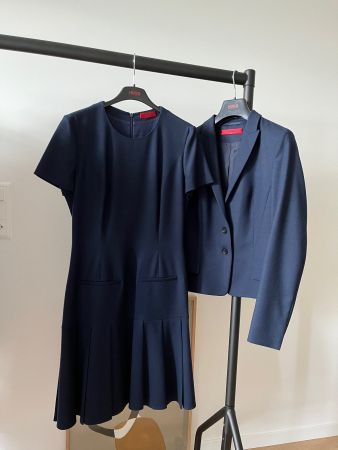 Etuikleid mit Blazer Hugo / Hugo Boss dunkelblau Gr. 36