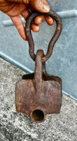 antik AUFHÄNGUNG handgeschmiedet HALTER holz joch etc L 25cm