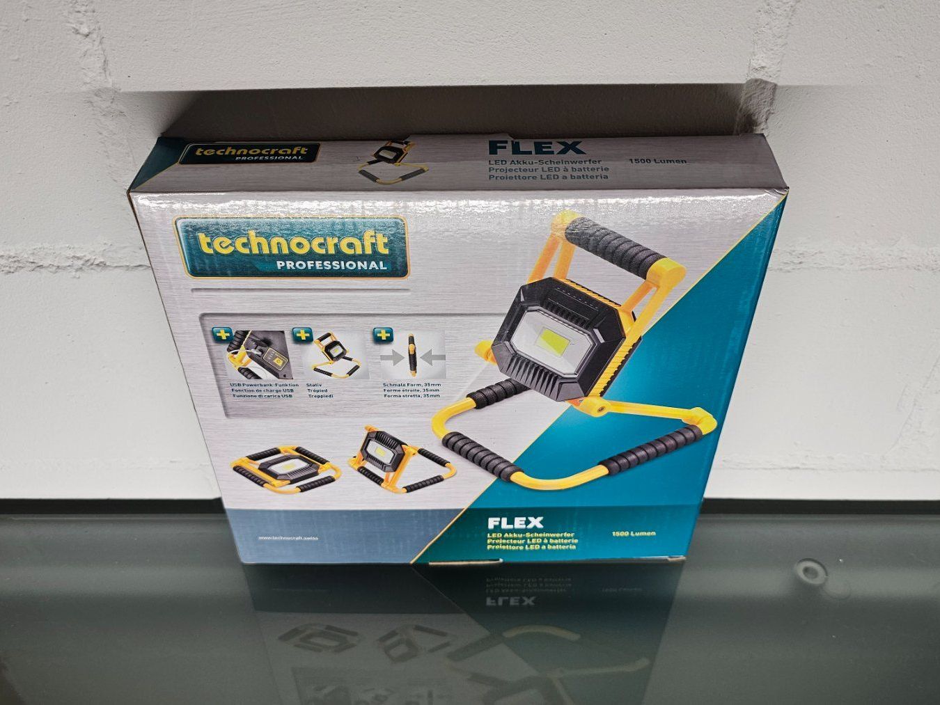 Lampade: LED Akku Strahler Scheinwerfer FLEX, faltbar von Technocraft – Nuovo e nell'imballaggio originale da Jegenstorf venduto da Bracher_Mail-House 7