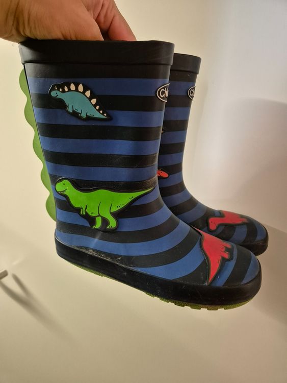 Kinder Gummistiefel Mit Dino-Muster - Rutschfeste Regenschuhe Für Jungen & Mädchen