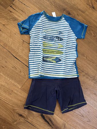 Calida Pyjama gestreift Grösse 128/134 Jungen guter Zustand
