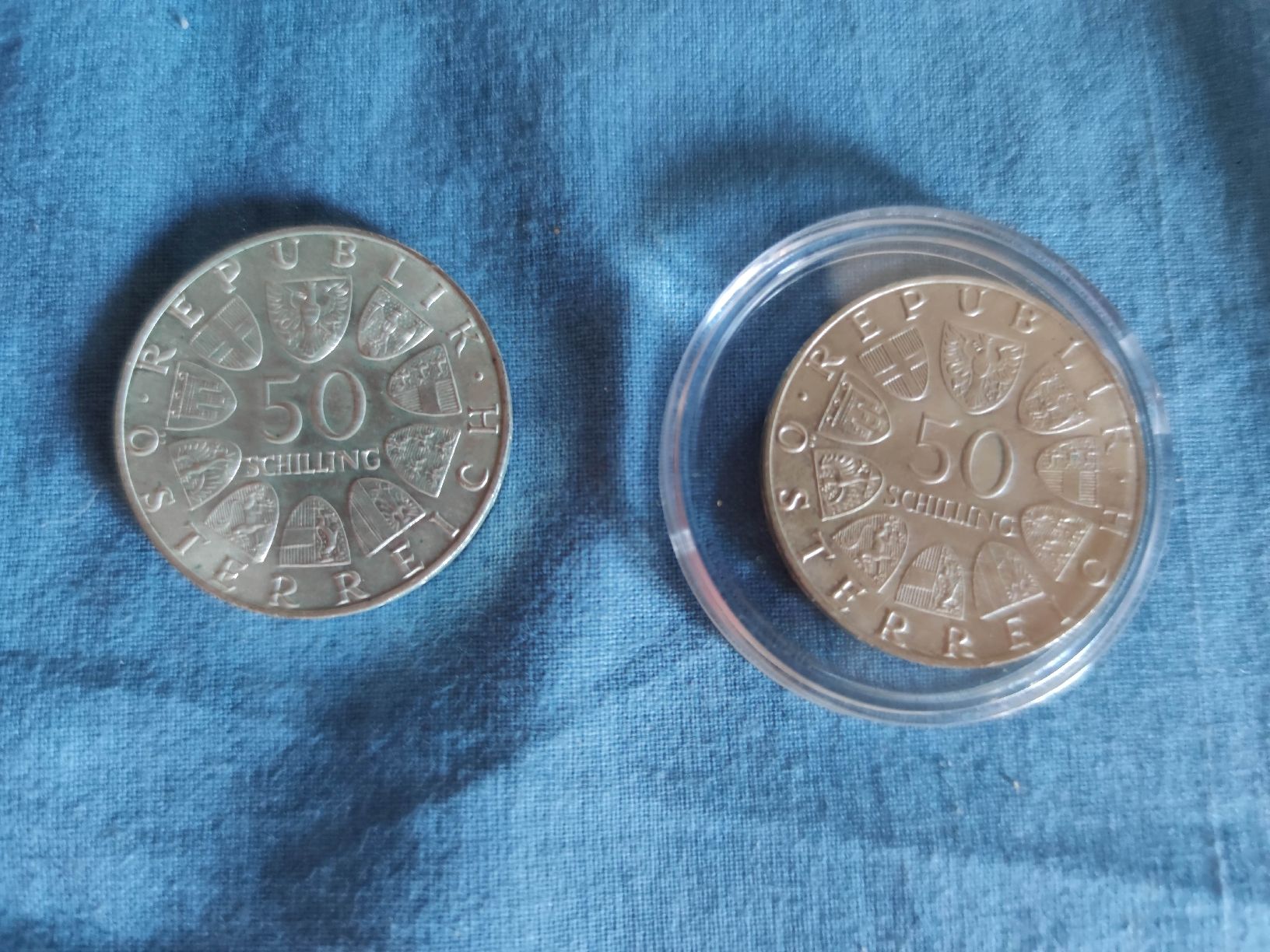 Tutti le monete: Silbermünzen 2 Stk. 50 Schilling – Usato da Igis venduto da rog_6t78 1