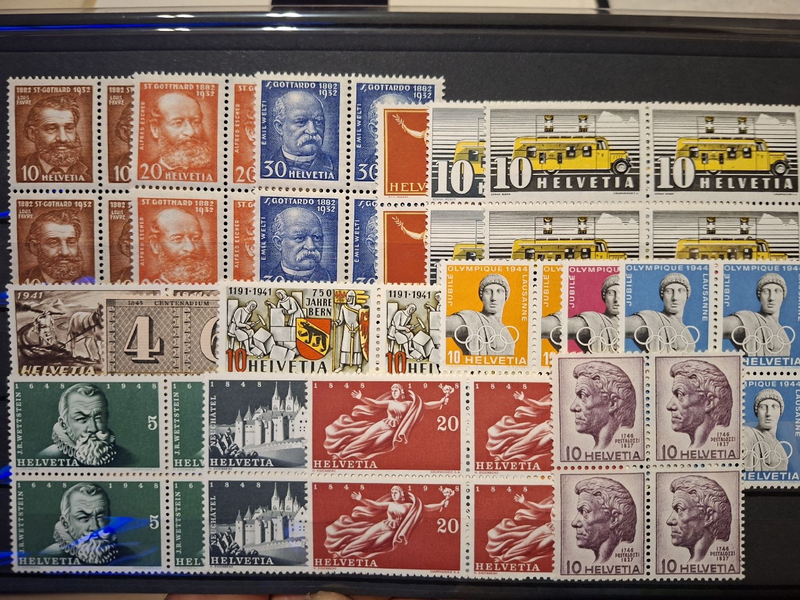 Tutti i francobolli: Lot Blocks Werbemarken div. ab 1932  – Usato da Balgach venduto da SIMEON27
